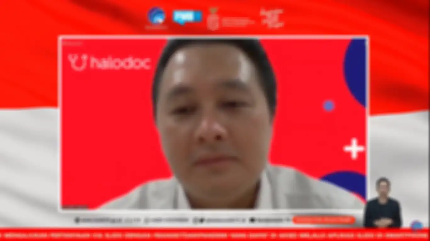 Chief Business Officer & Co-Founder Halodoc, Doddy Lukito di acara Dialog Produktif Kominfo, Jumat (6/11).