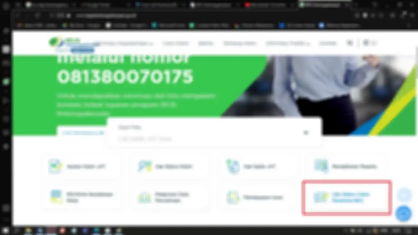 Tombol cek status calon penerima bsu