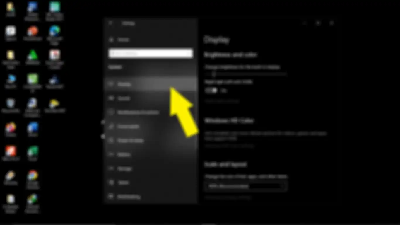 Menu Display Windows 10 