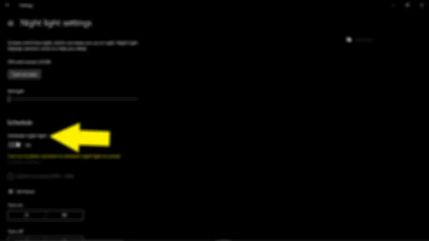 Schedule Night Light pada Windows 10