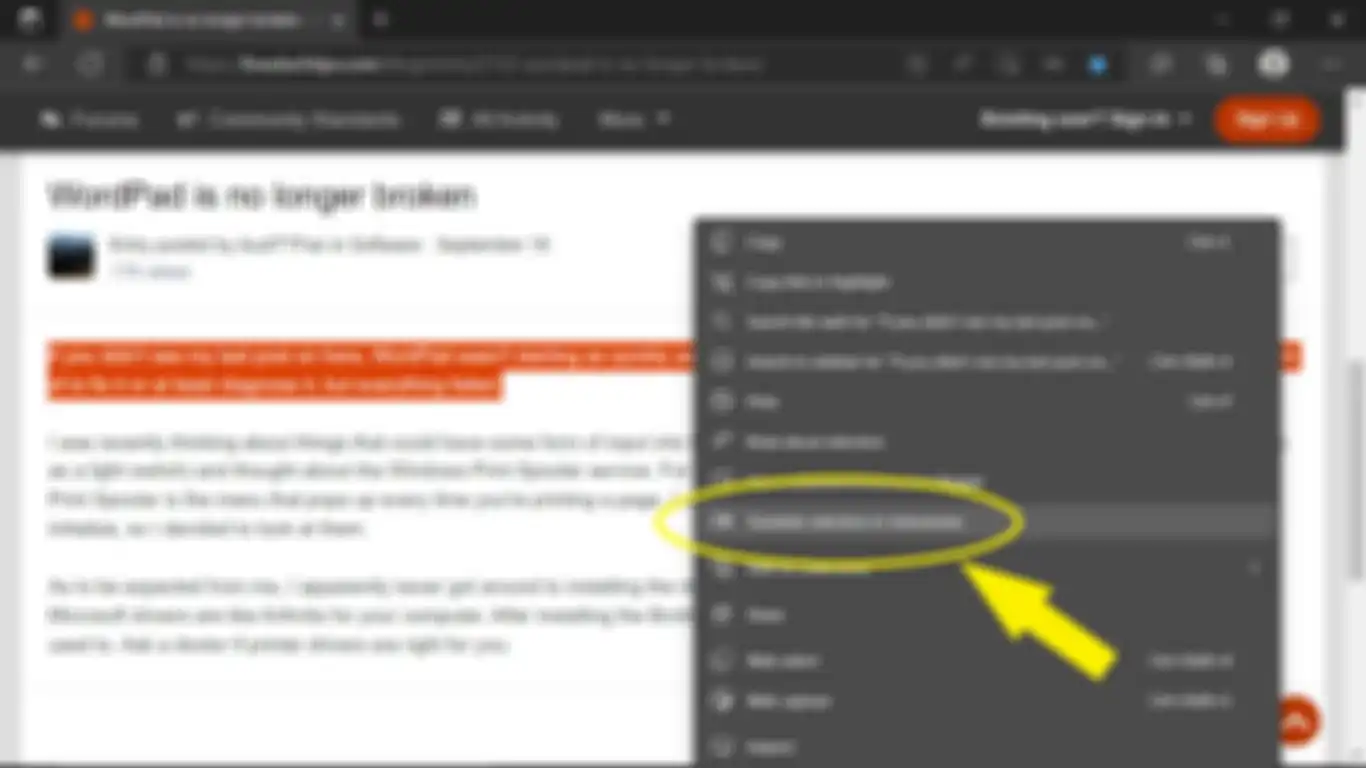 Opsi Translate selection to Indonesian untuk menerjemahkan sebagaian kalimat. 