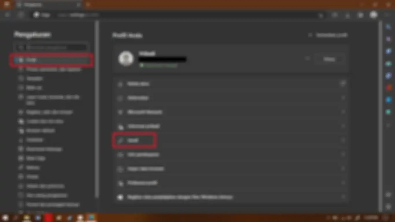 Cara mengaktifkan fitur simpan password secara otomatis di Microsoft Edge langkah 2.