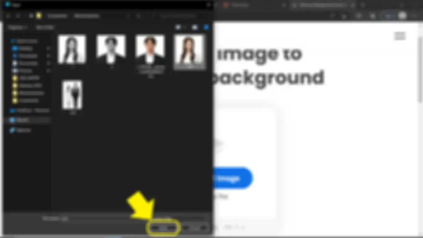 Tombol Open untuk memilih foto yang akan di-edit. 