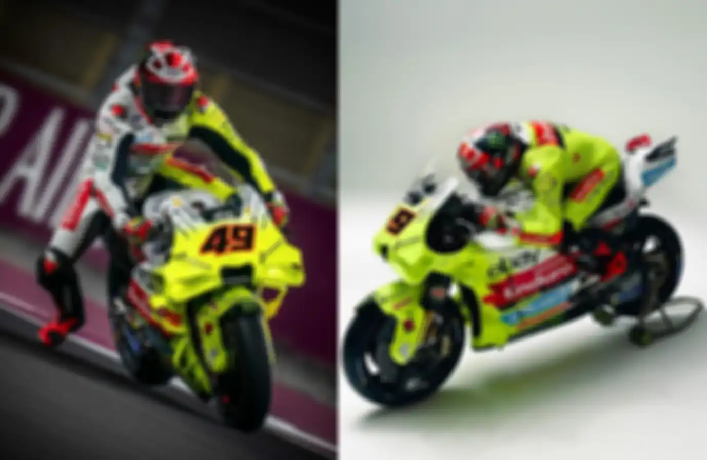 Fabio Di Giannantonio nabrakin Ducati Desmosedici GP di MotoGP Qatar 2024