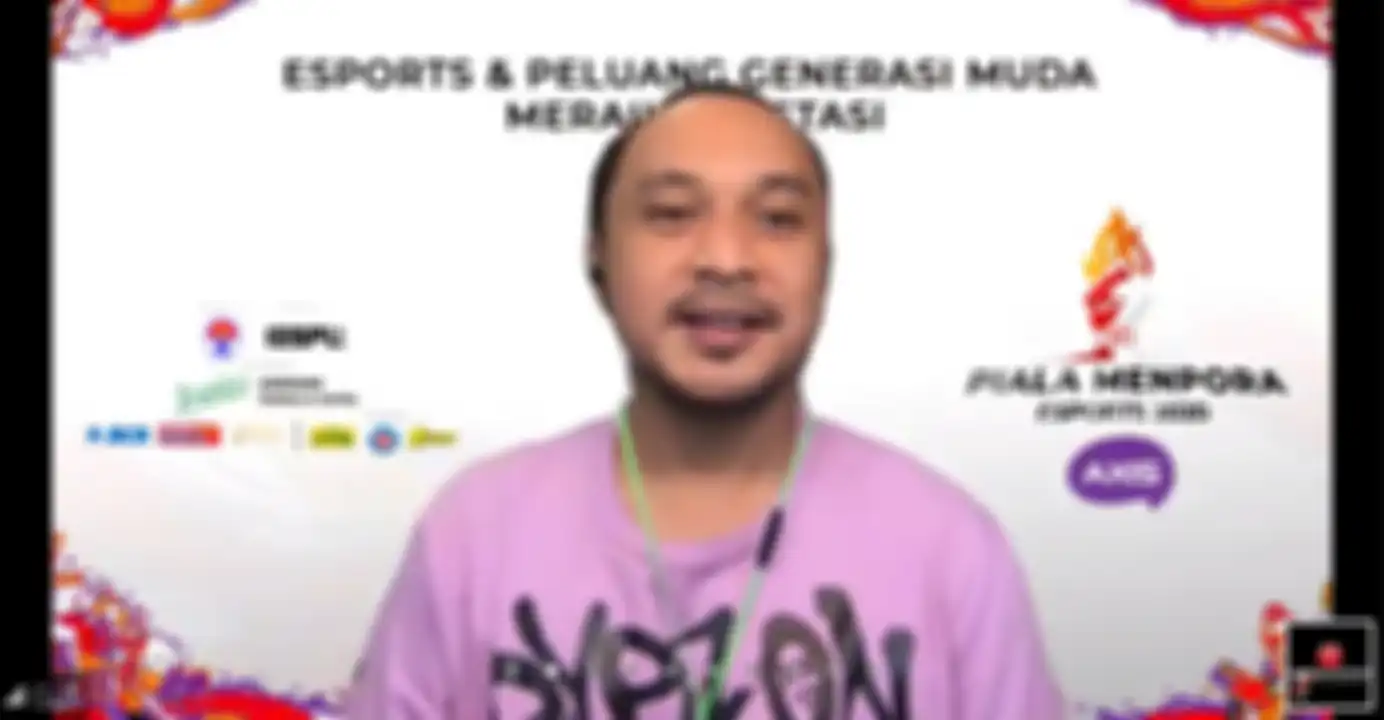 Ketua Pelaksana Piala Menpora Esports 2020, Giring Ganesha di acara Media Talk: Esports dan Peluang Generasi Muda Meraih Prestasi.