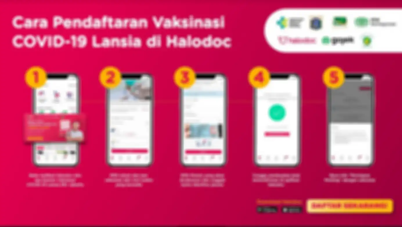 Cara daftar vaksinasi COVID-19 lewat aplikasi Halodoc.