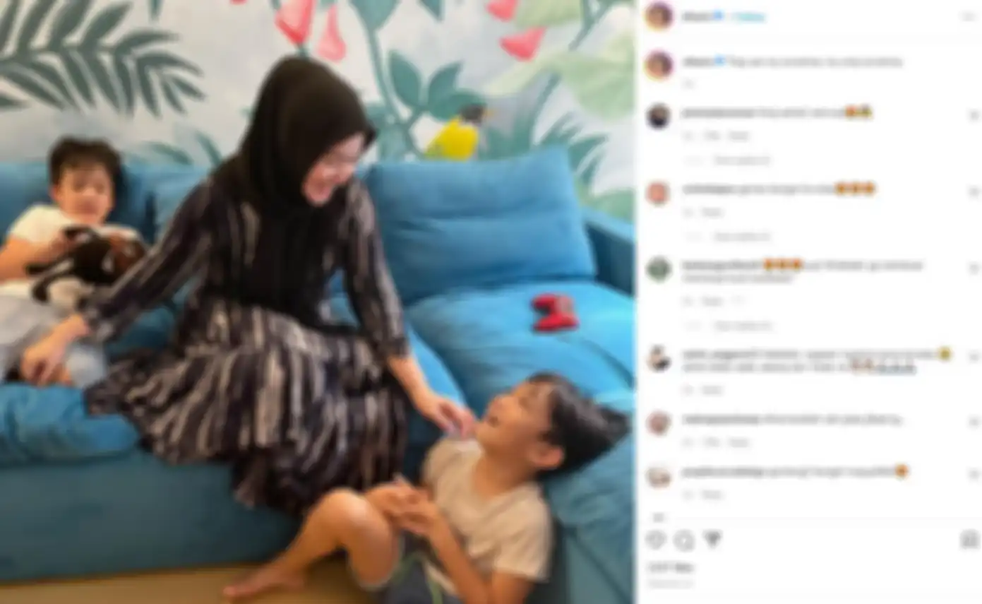 Sherrin Tharia dan anak-anaknya