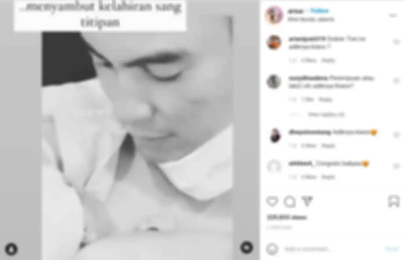 Reaksi Baim Wong sat menyambut kelahiran anak keduanya.