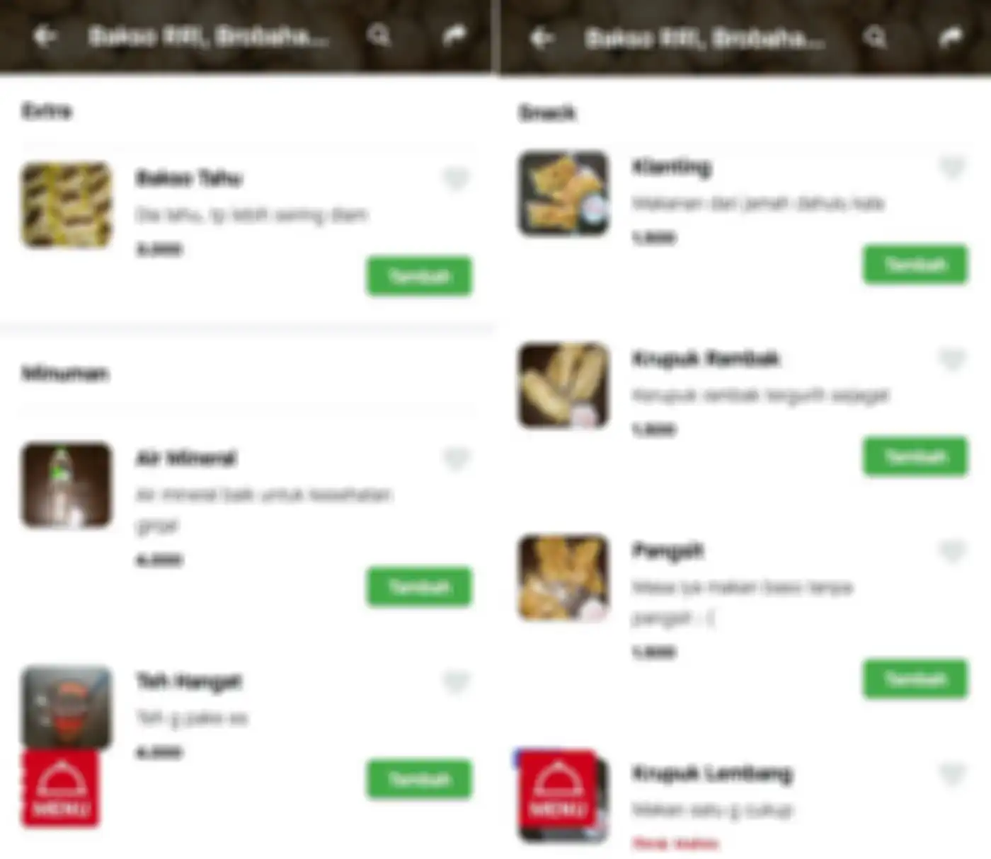 Menu kocak di GoFood