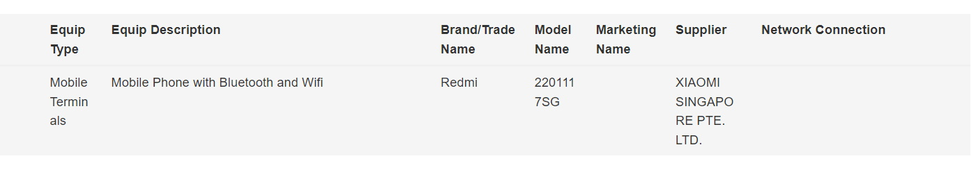 Sertifikat rilis Redmi Note 11 4G dari IMDA