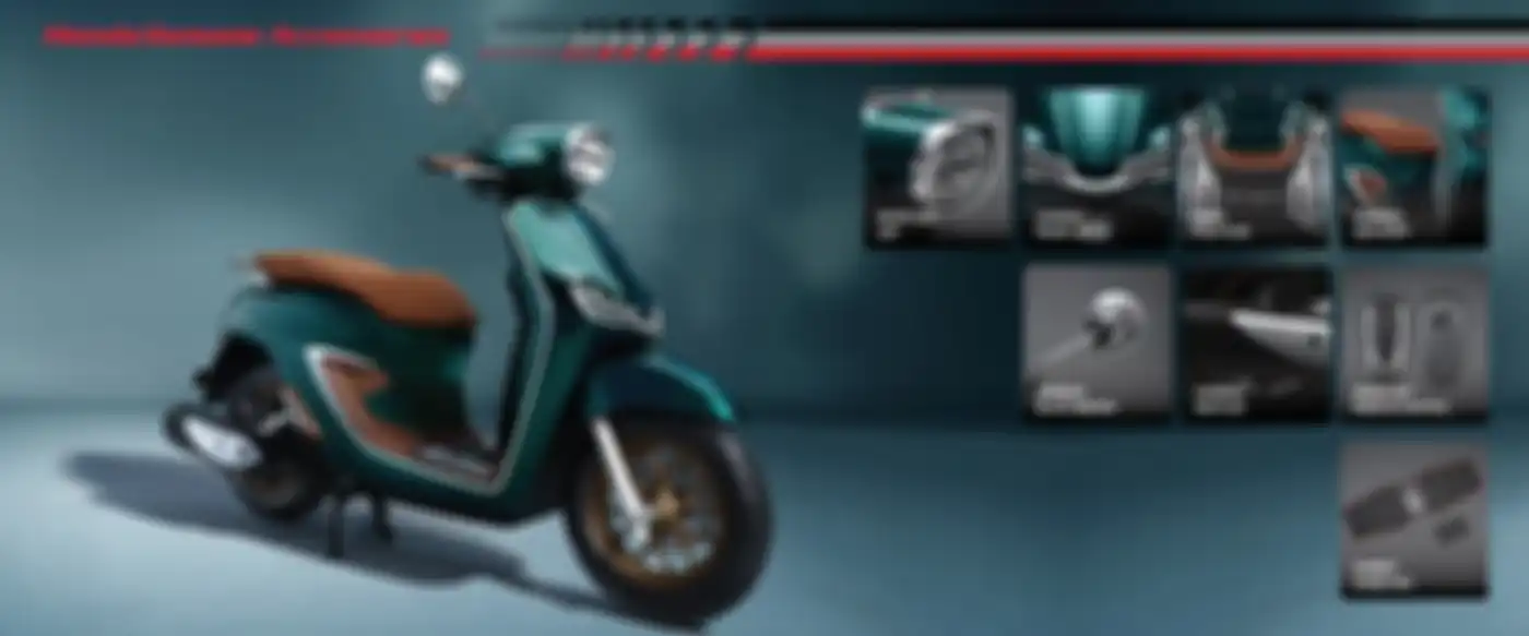 Berbagai aksesoris resmi Honda Stylo 160 untuk modifikasi.