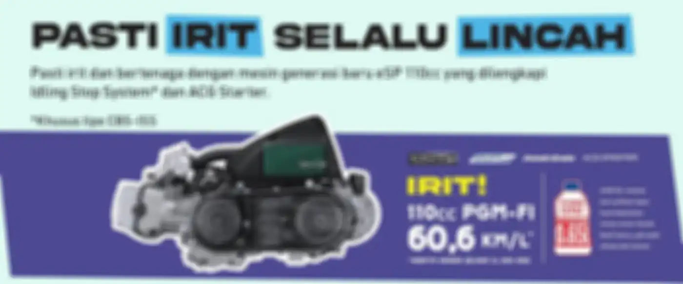 Konsumsi bensin Honda BeAT 60,6 km untuk setiap liternya.