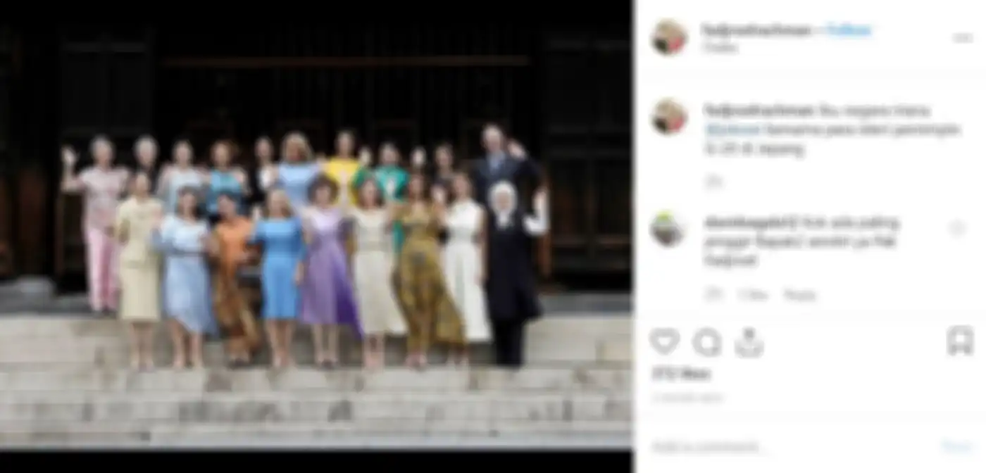 Foto Bareng Istri Pemimpin G20 di Osaka, Iriana Jokowi Tampil Beda hingga Curi Perhatian Netizen | dok. Instagram @fadjroelrachman