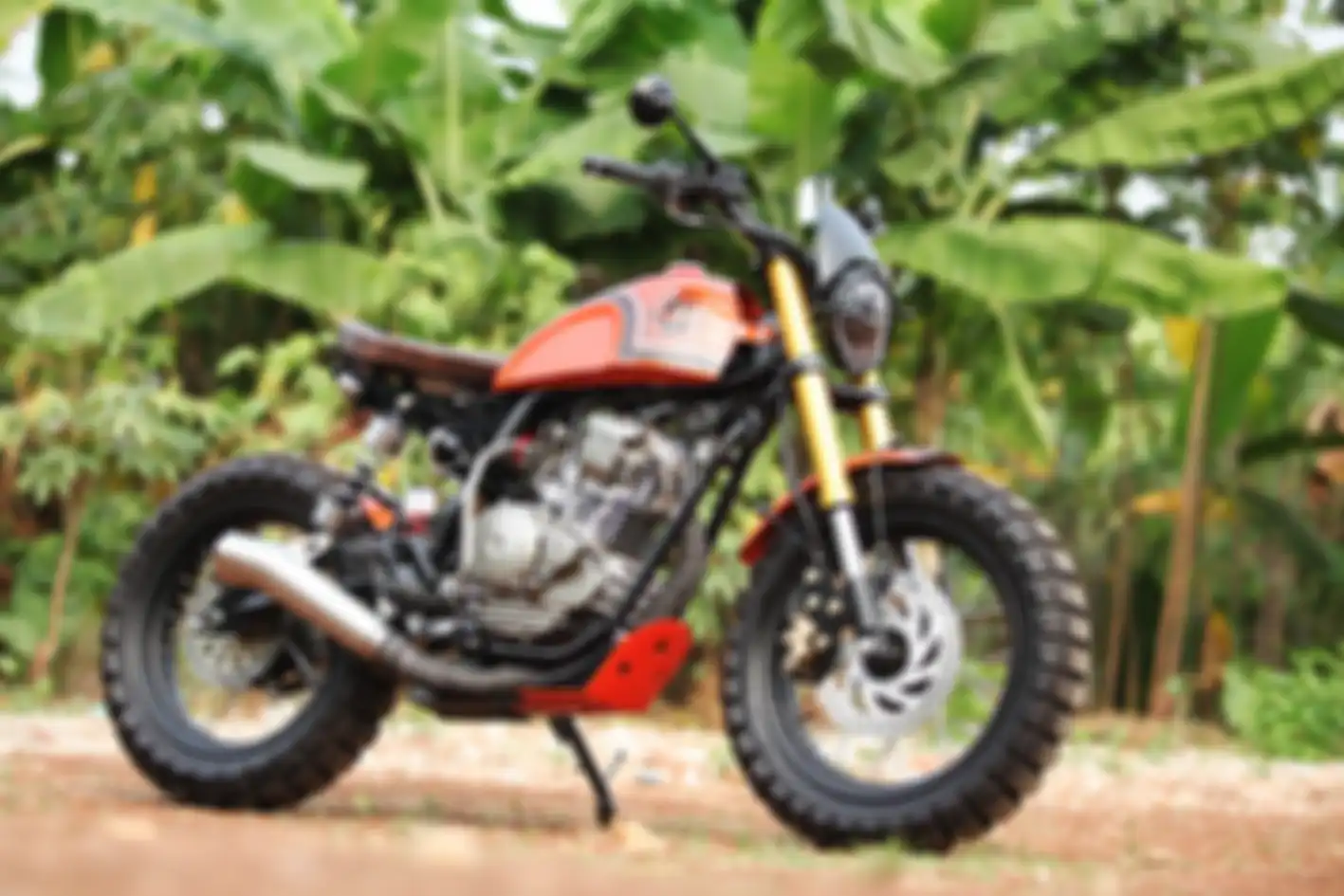 Modifikasi Yamaha Scorpio Scrambler Street Arts Custom
