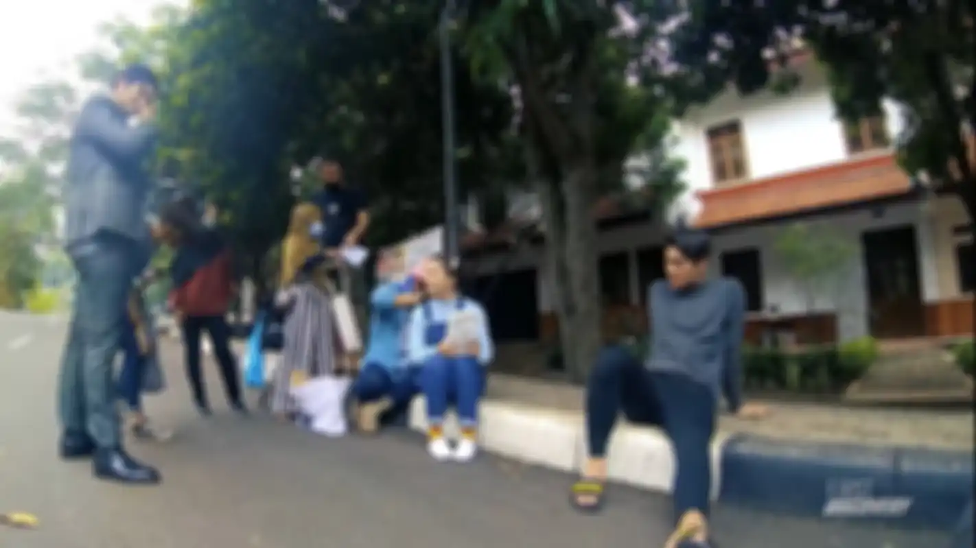 NIkita Willy di lokasi syuting