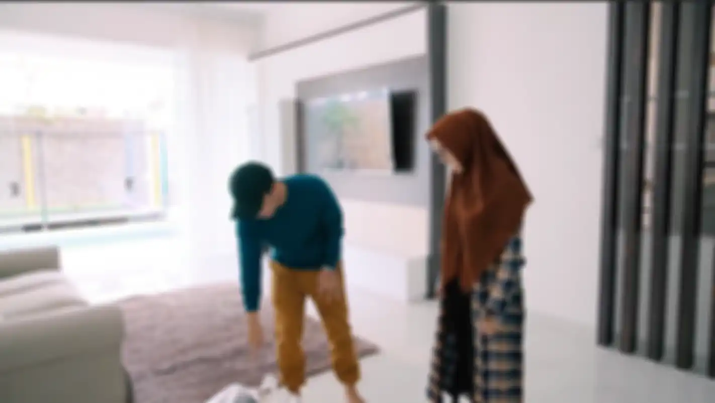 Ruang tengah rumah Ria Ricis