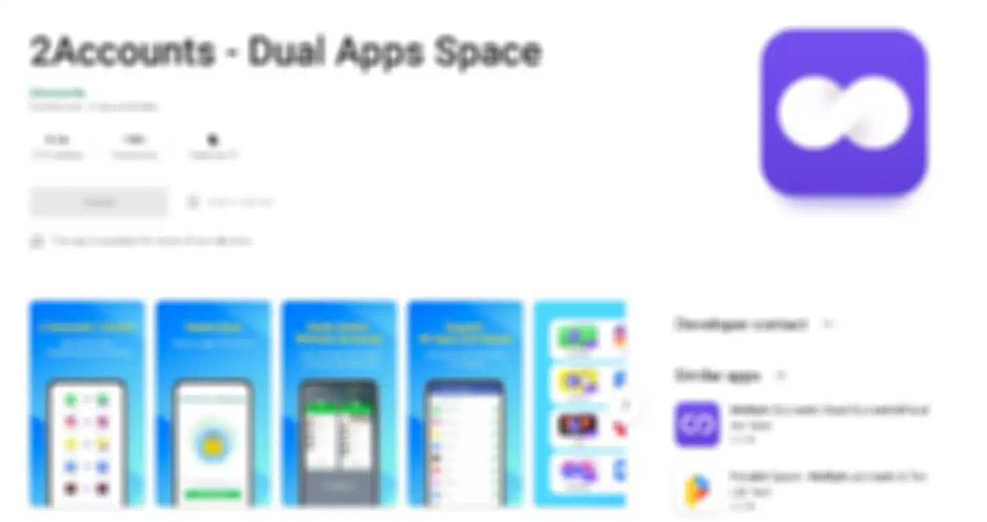 Aplikasi sadap HP Android, 2Account di Google Play Store.