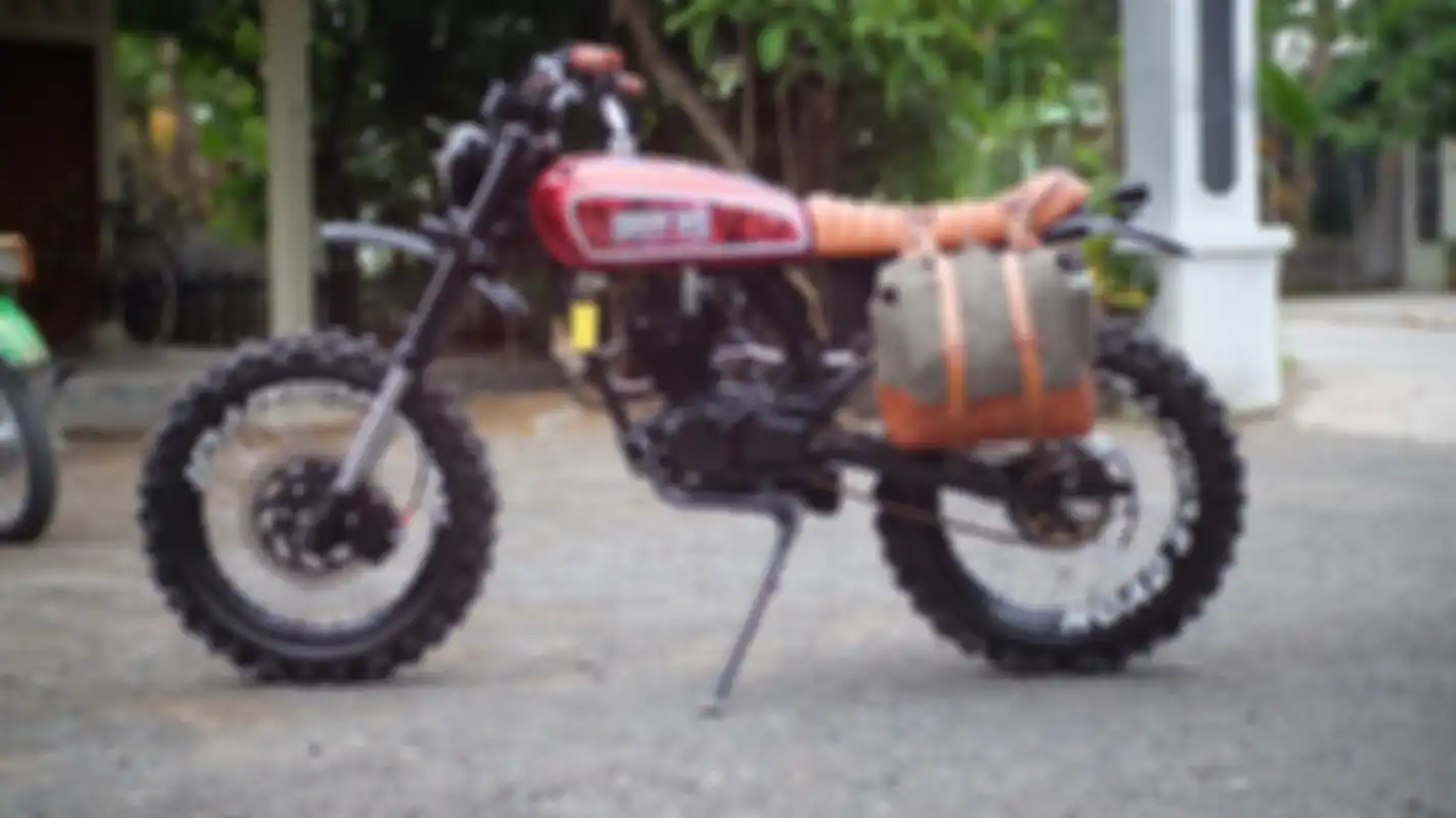 Honda CB100 K5 1981 custom scrambler besutan Fikri Ahmad