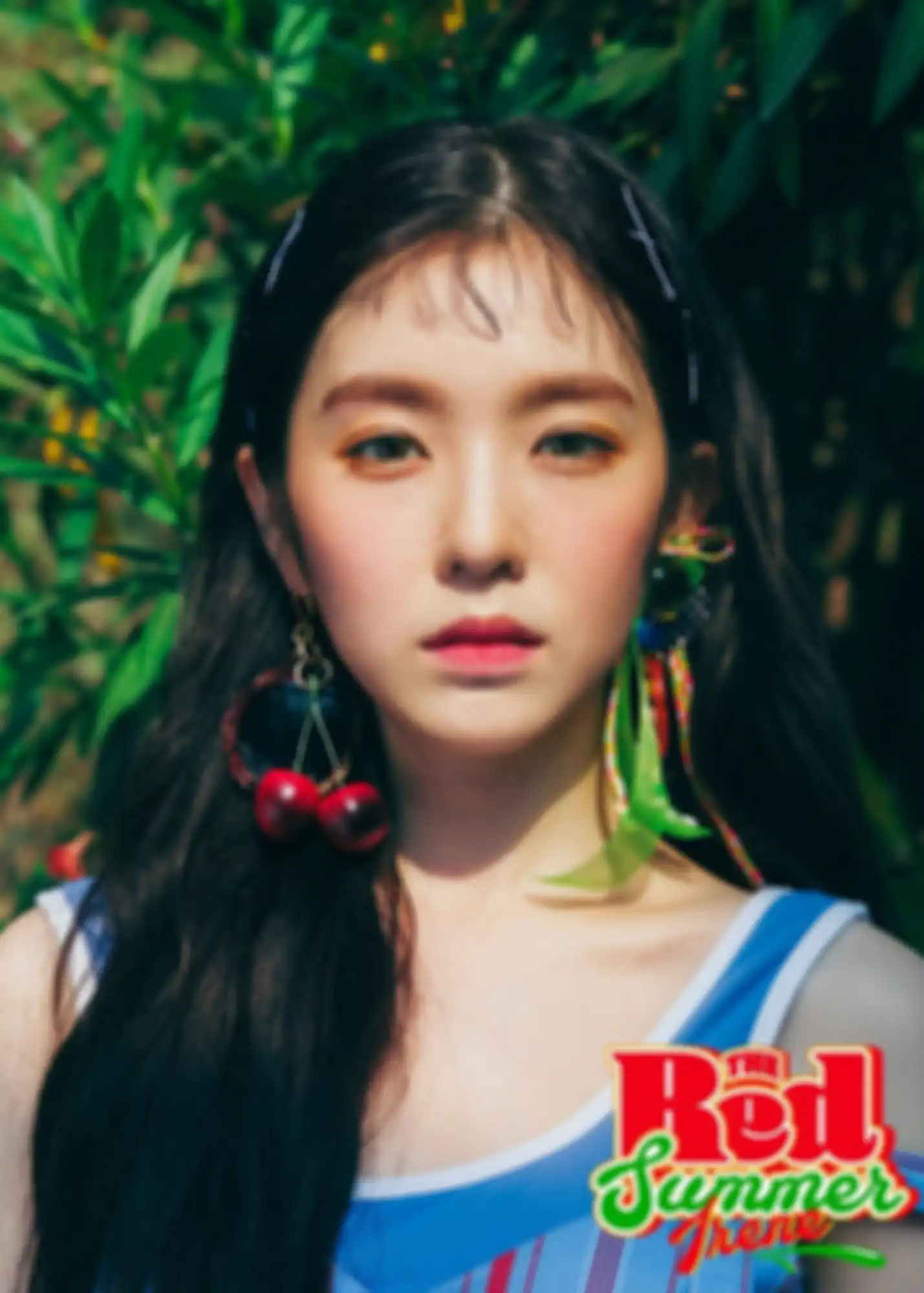 Irene Red Velvet curly fringe bangs