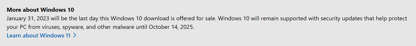 Pengumuman pemberhentian penjualan lisensi Windows 10 dari Microsoft dan akan digantikan oleh Windows 11. 