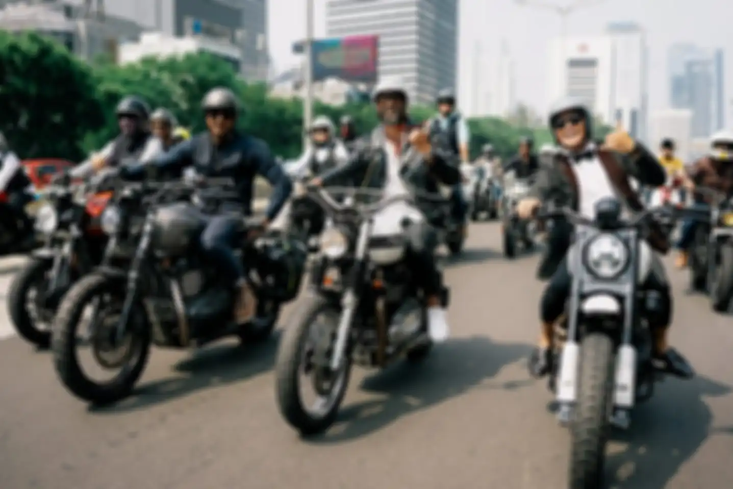 Keseruan riding DGR Jakarta 2023.