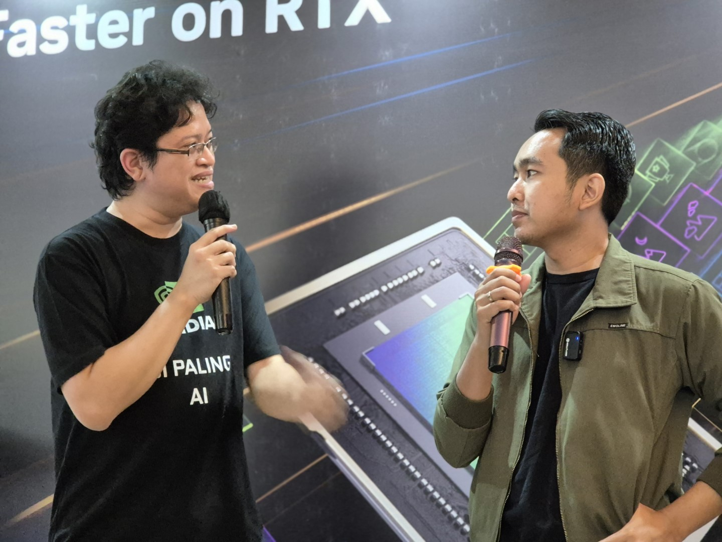 Demonstrasi AI dilakukan oleh Alva Jonathan, Hardware Technology Reviewer/Professional Overclocker &  Anjas Maradita, Content Creator and Corporate AI Consultant