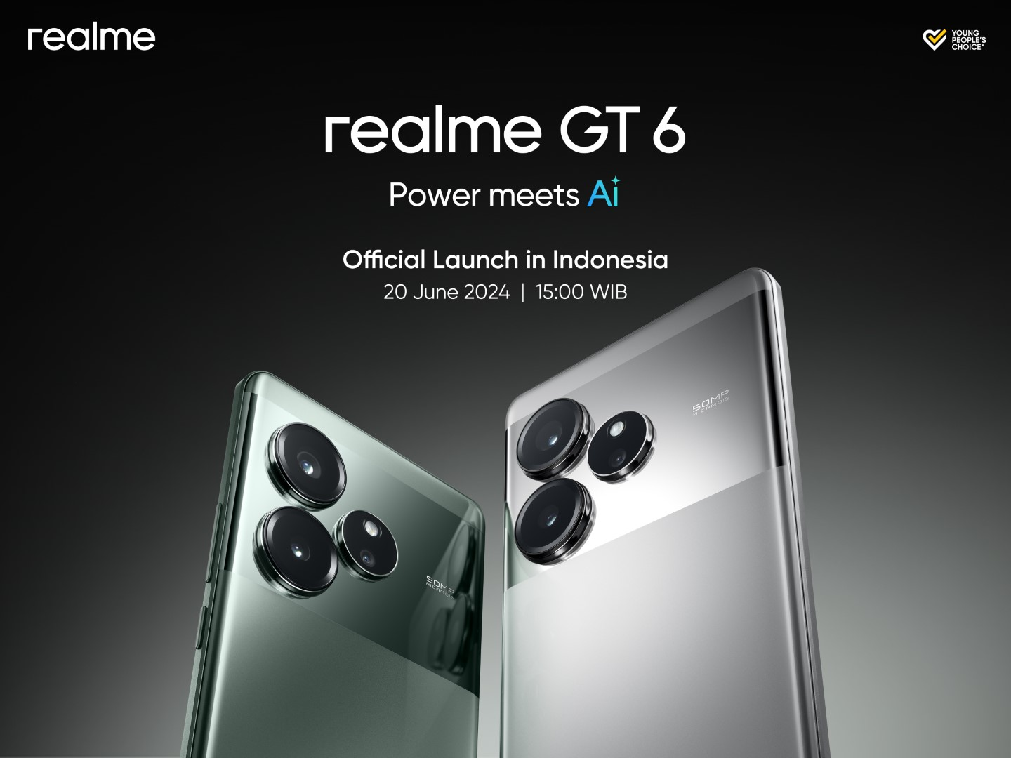 realme GT6 akan diluncurkan di INdonesia pada tanggal 20 Juni