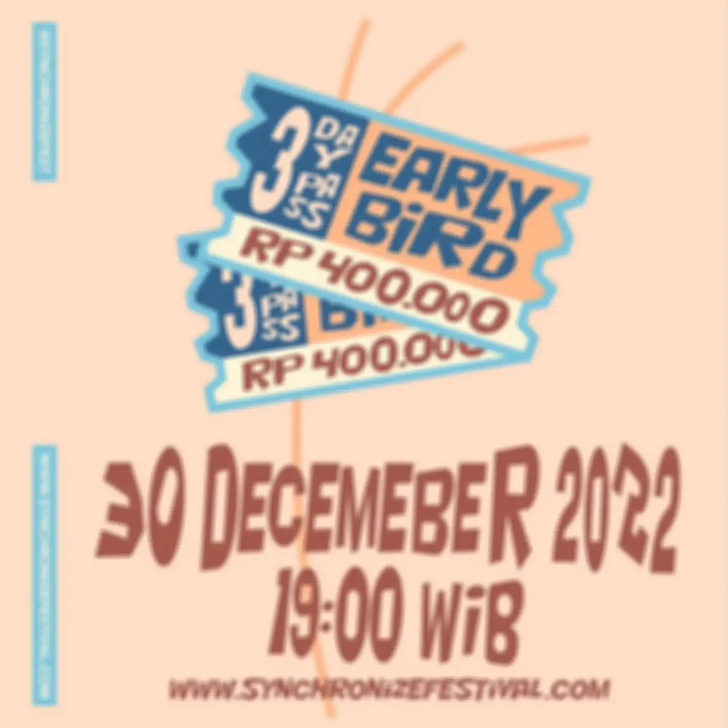 Tiket Early Bird 3 Day Pass Synchronize Fest 2023.