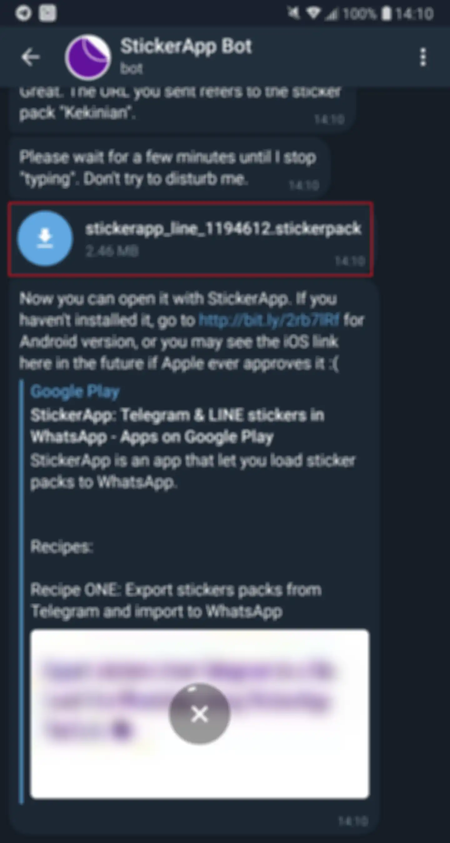 Unduh file sticker