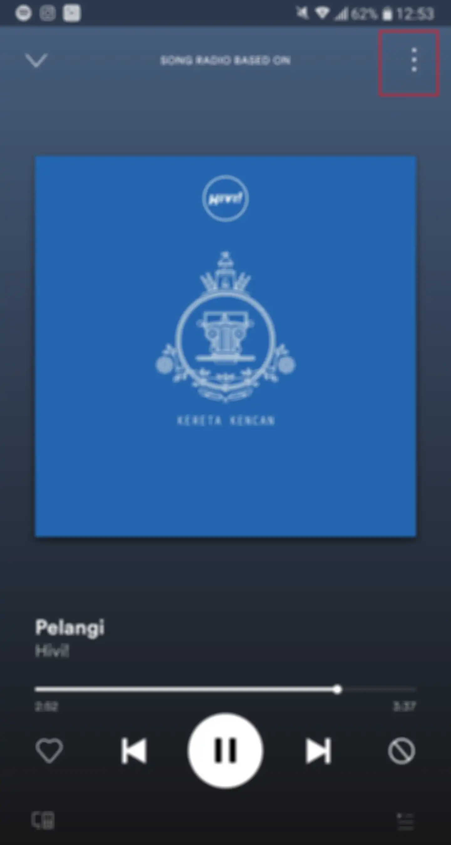 Pilih menu di kanan atas untuk pilihan berbagi