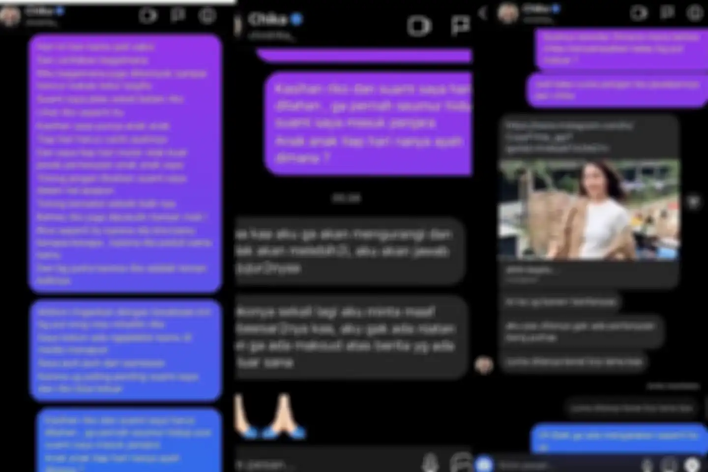 chandrika chika minta putra siregar menghapus postingannya