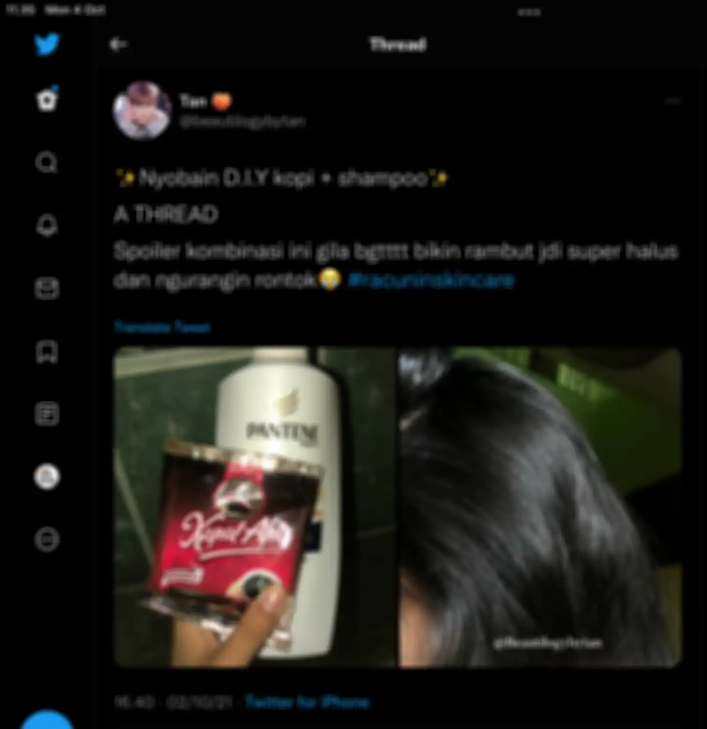Viral Sampo dicampur kopi untuk perawatan rambut