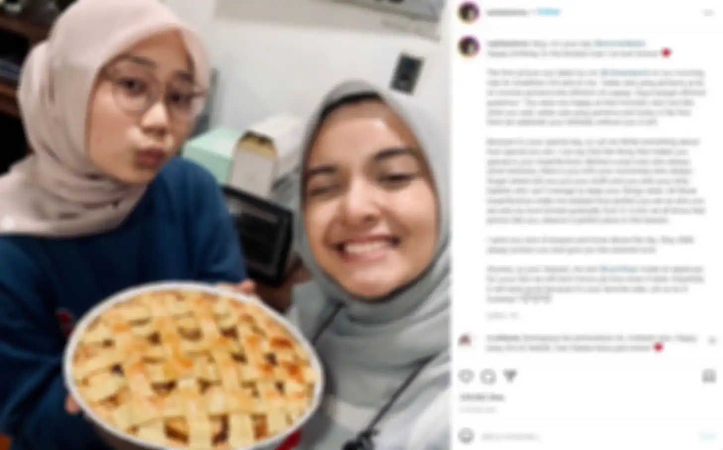 Nabila Ishma dan Zara terlihat memenuhi permintan mendiang Eril untuk membuat kue pai apel bersama 