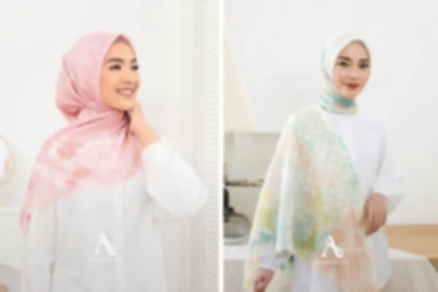Pilihan model hijab dari brand lokal Authentism. 