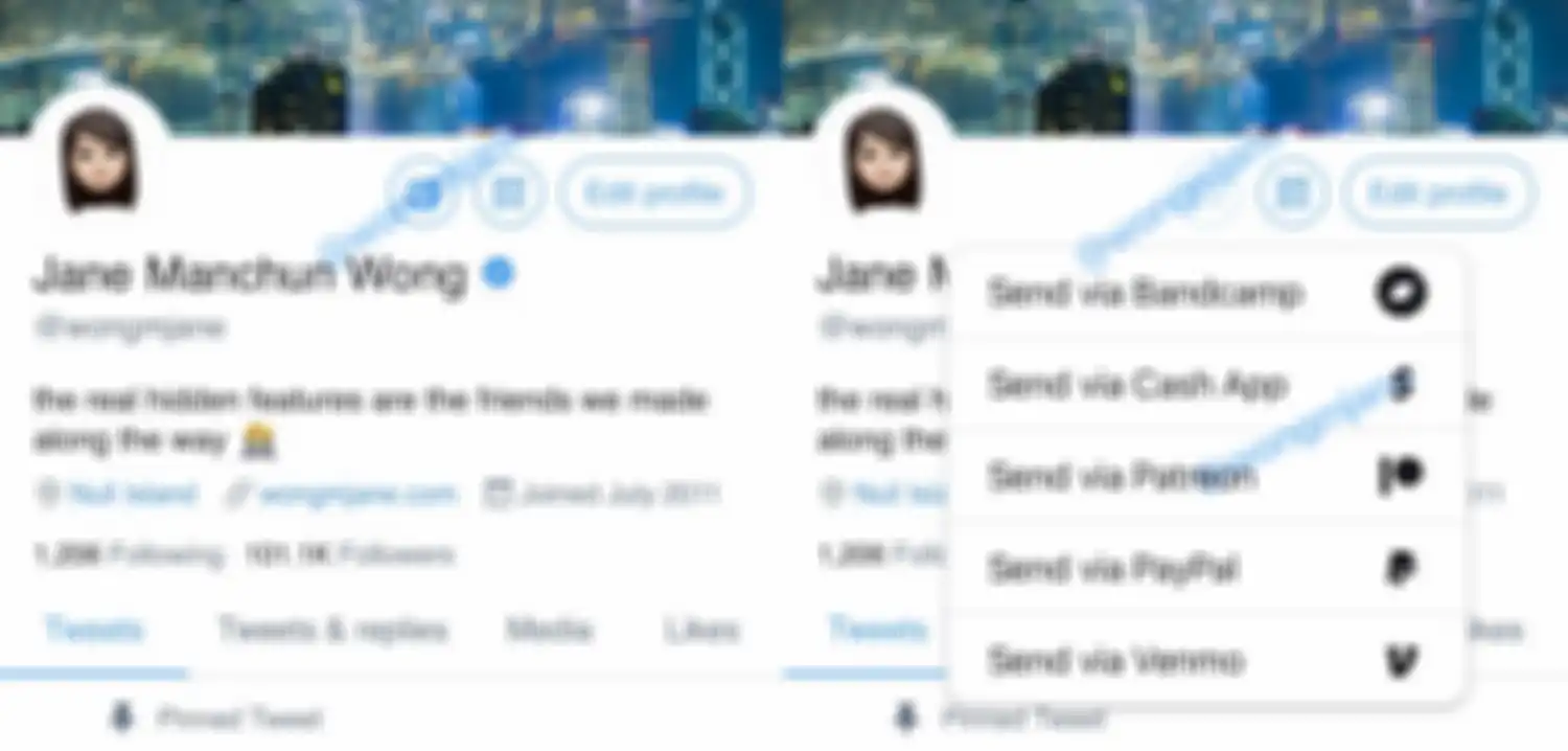 Screenshot tweet Jane Manchun Wong tentang fitur baru Twitter