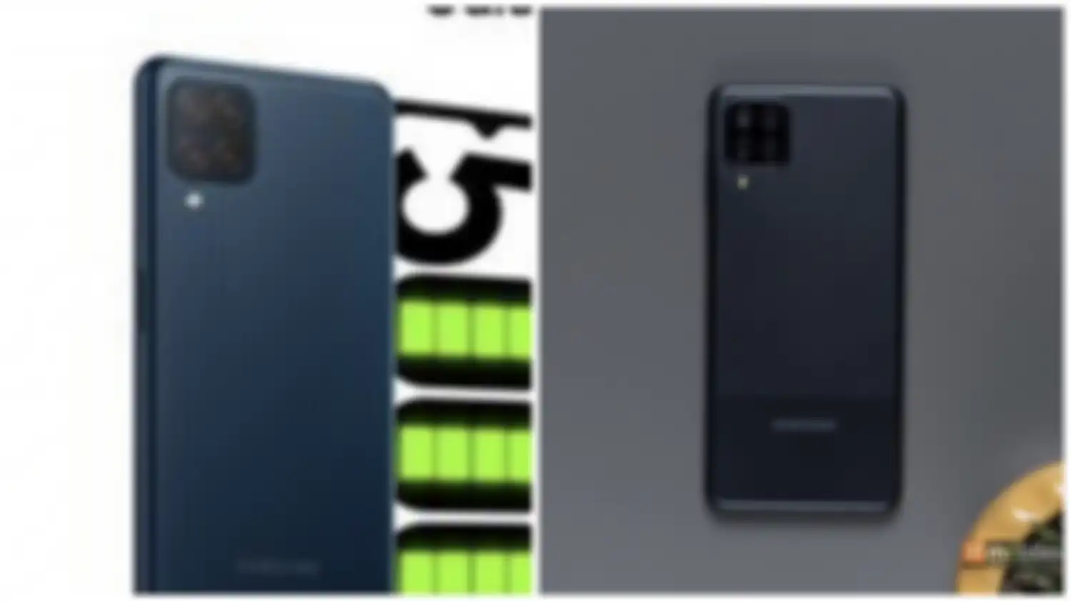 Perbedaan desain Samsung Galaxy M12 di Indonesia (kiri) dan luar negeri (kanan).