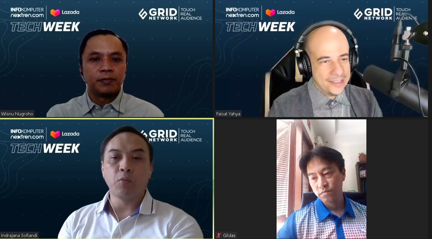 Pengisi acara TechWeek Nextren dan InfoKomputer yang dilaksanakan pada hari Sabtu (16/5/2020).