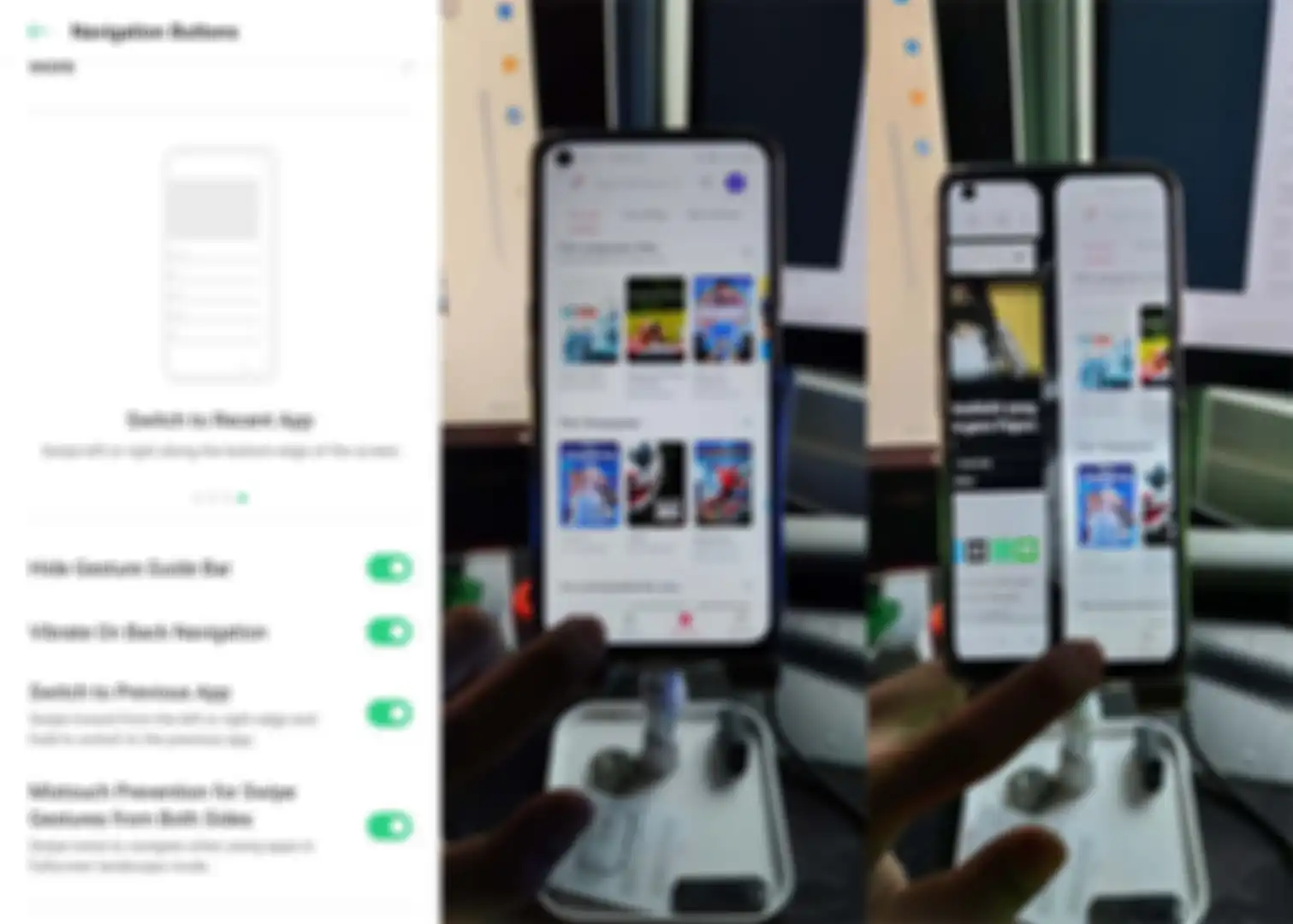 Gesture untuk berpindah antar aplikasi