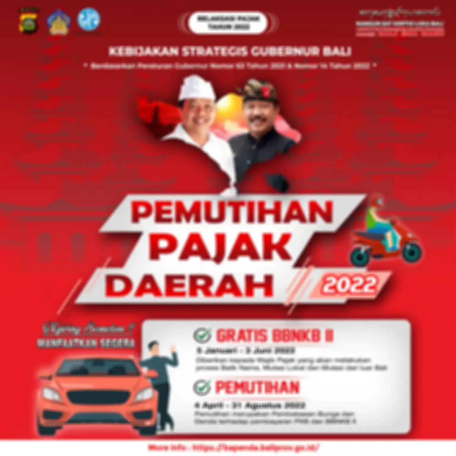 Ada program pemutihan pajak kendaraan di Bali, salah satunya pembebasan denda.