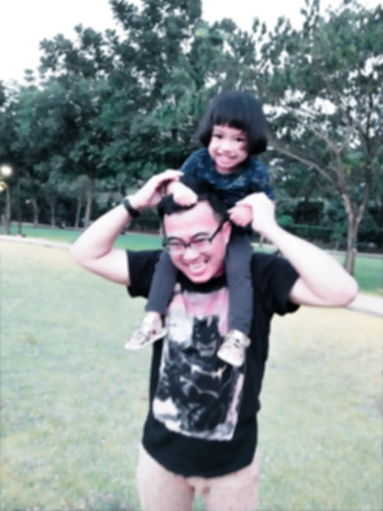 Agus Wahadyo bersama anak semata wayang.