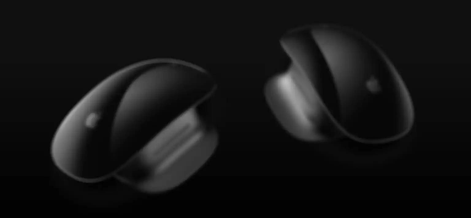 Warna black matte plus logo Apple pada konsep desain terbaru Apple Pro Mouse karya Vincent Lin