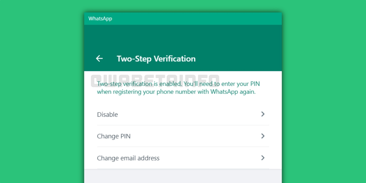 Fitur 2 langkah verifikasi di Whatsapp Desktop