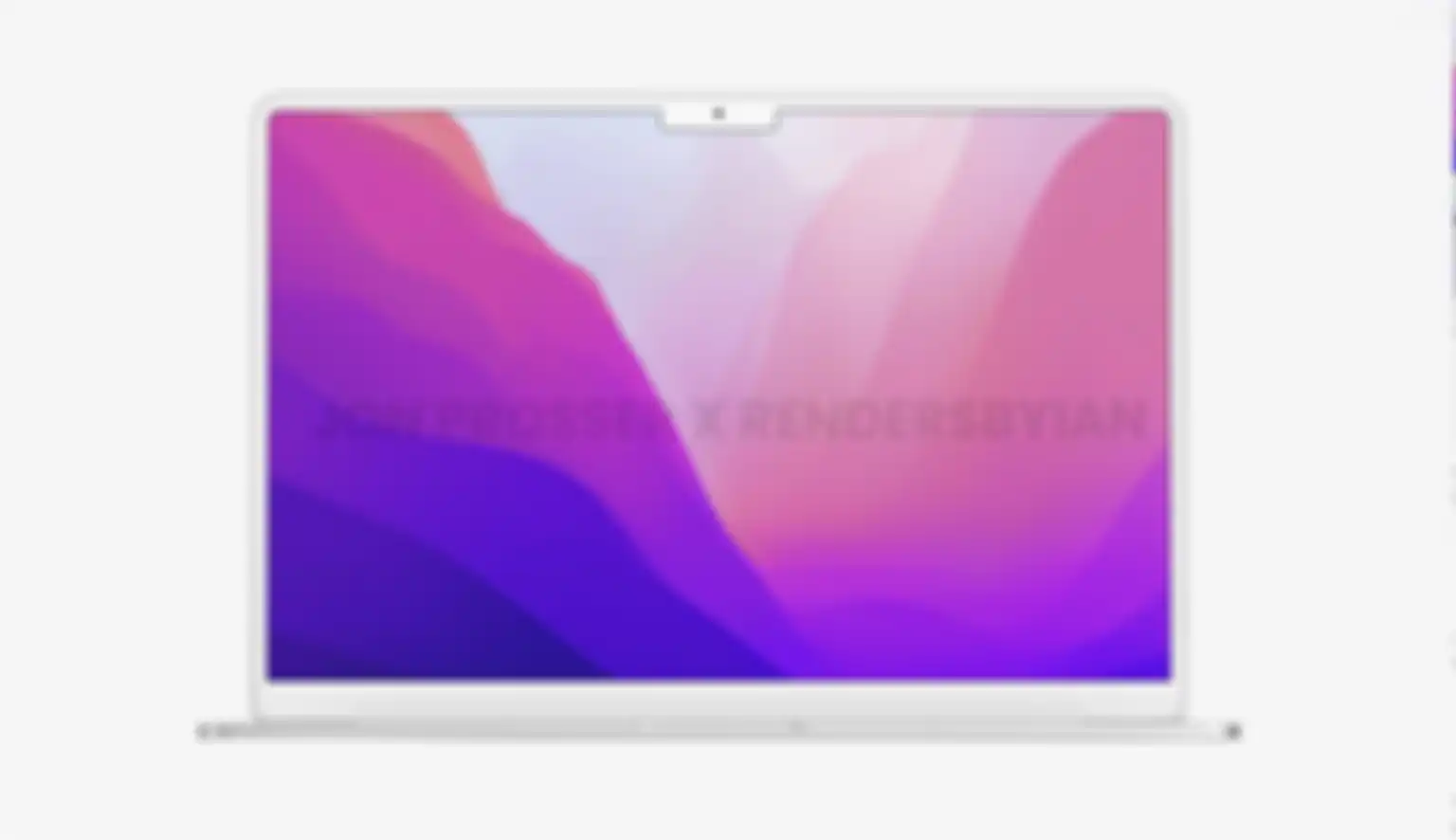 Render MacBook Air generasi baru menampilkan Notch dan bezel putih