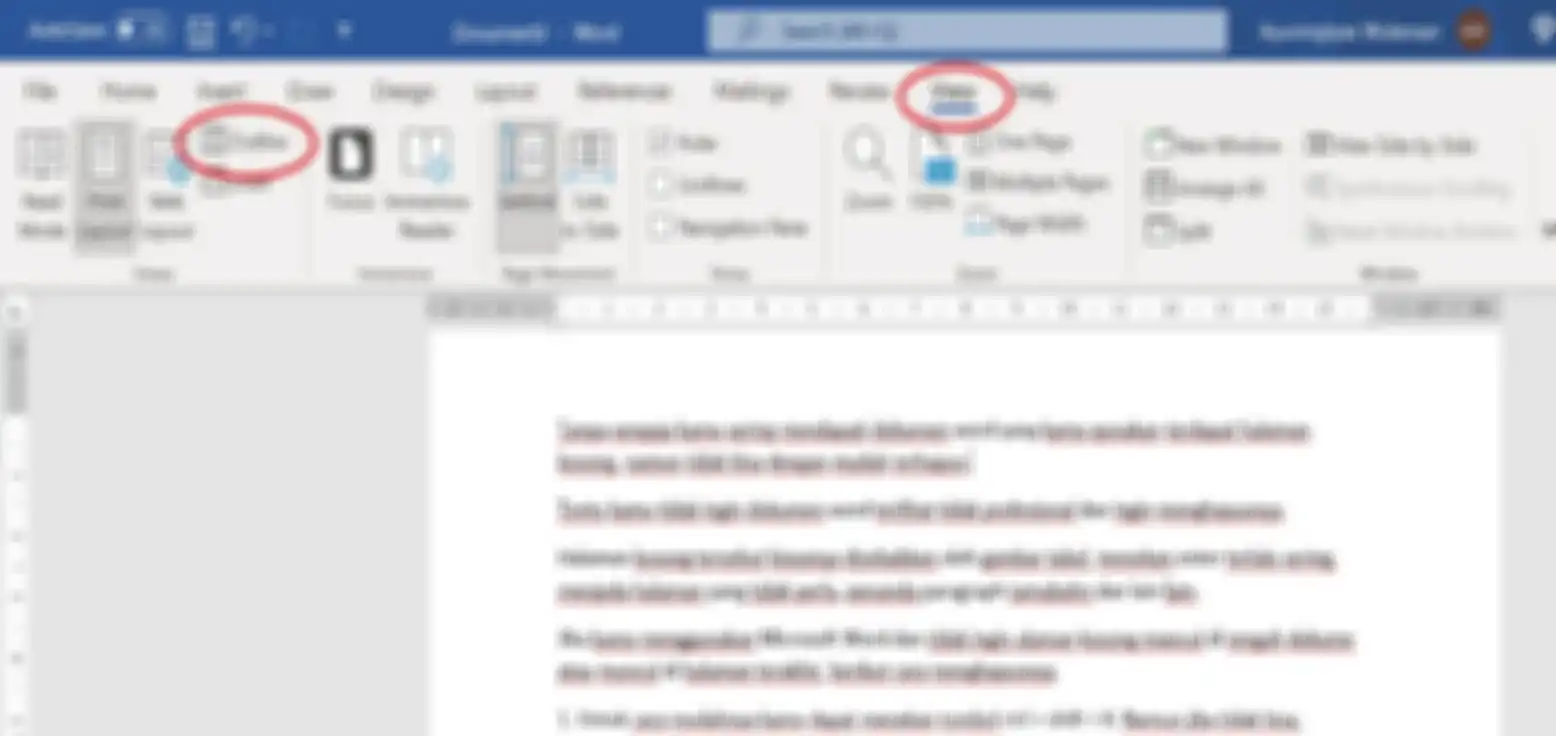 tampilan microsoft word