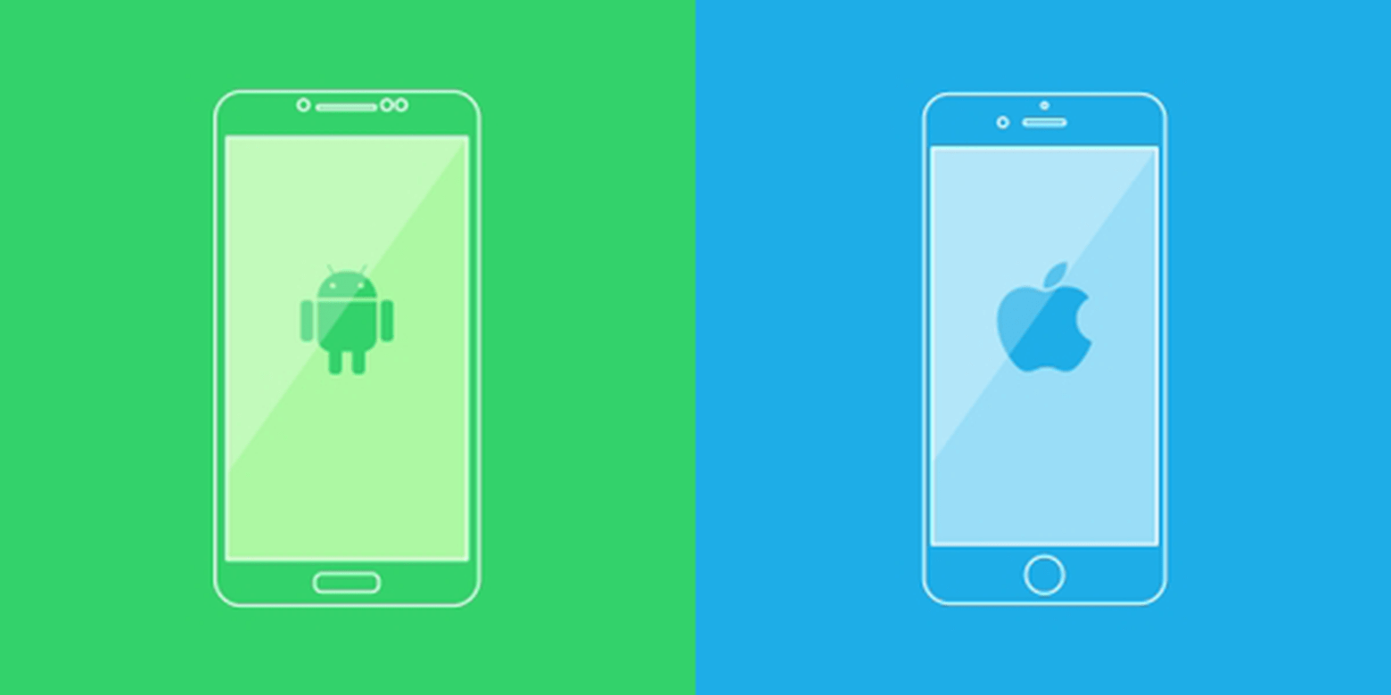 ilustrasi iOS vs Android