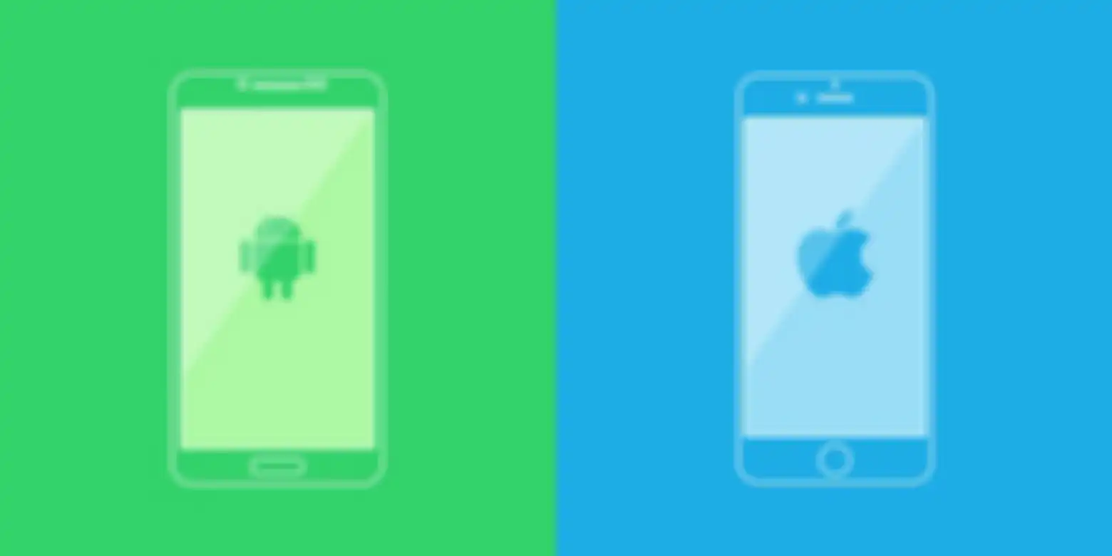 ilustrasi iOS vs Android