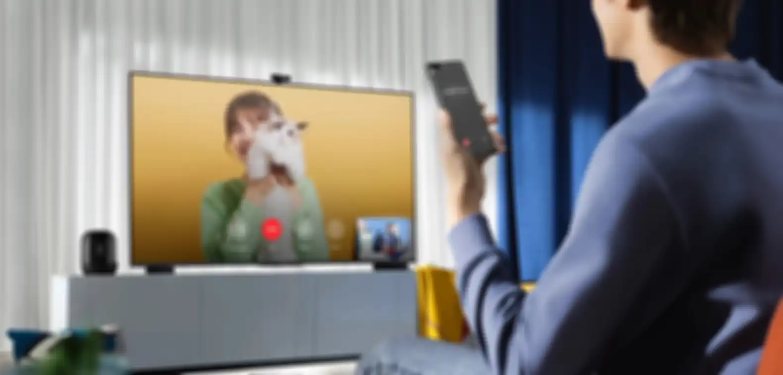 Video call dari smart TV di Huawei Vision S