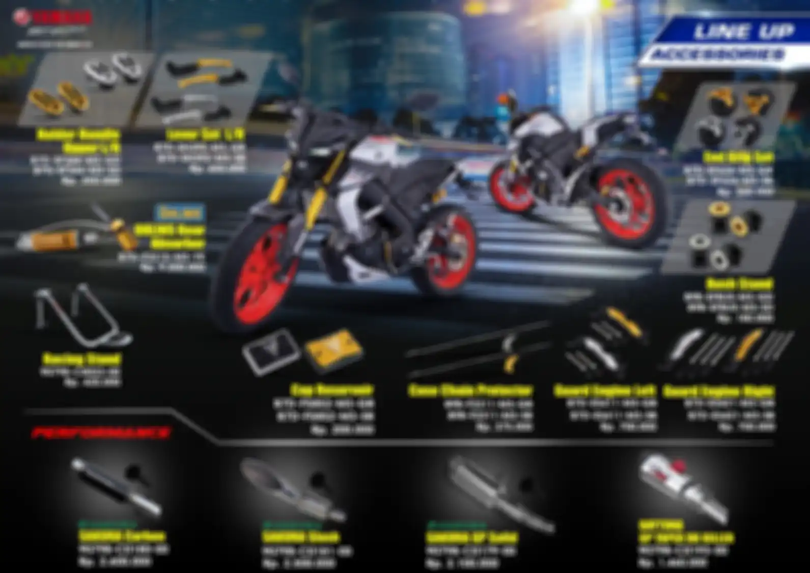 Lengkap, aksesoris resmi untuk MT-15