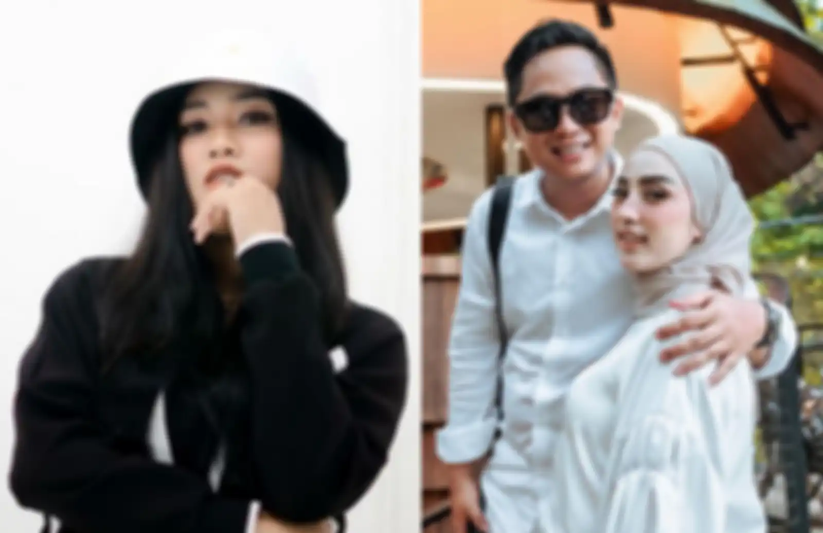Dinan Fajina (kanan) dan mantan istri Doni Salmanan, Gigi Ruwanita (kiri) 