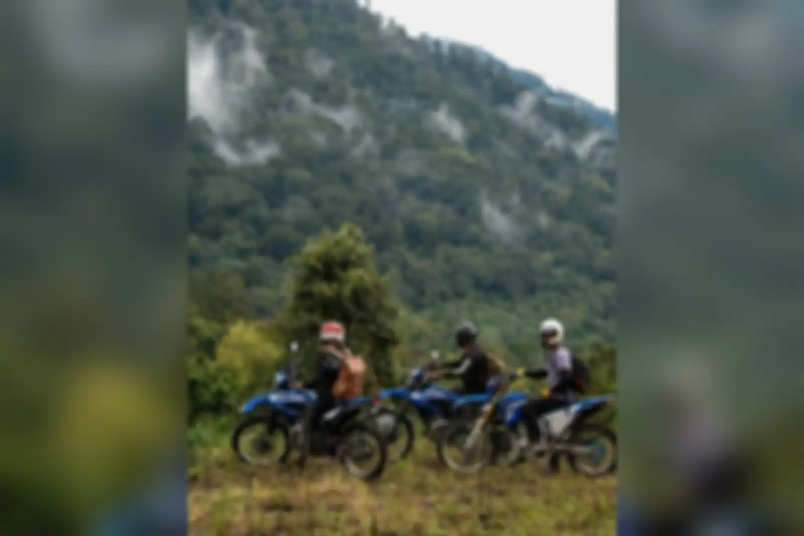 Yamaha WR 155R terabasan lewat jalur offroad di Bali.